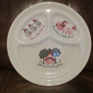 Walker China child’s divided plate 8 inches